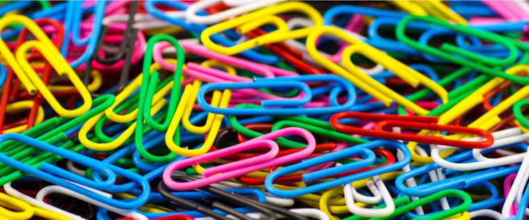 Colorful paper clips